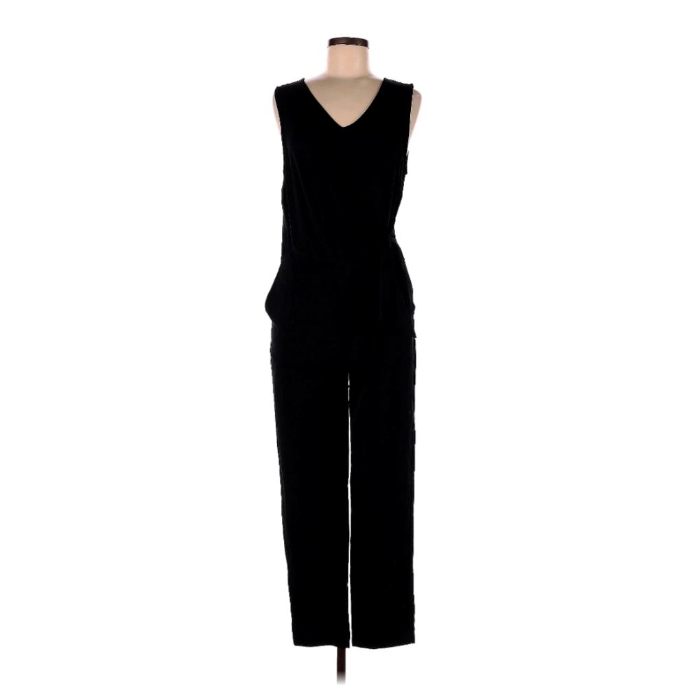London Rose tie waist jumpsuit